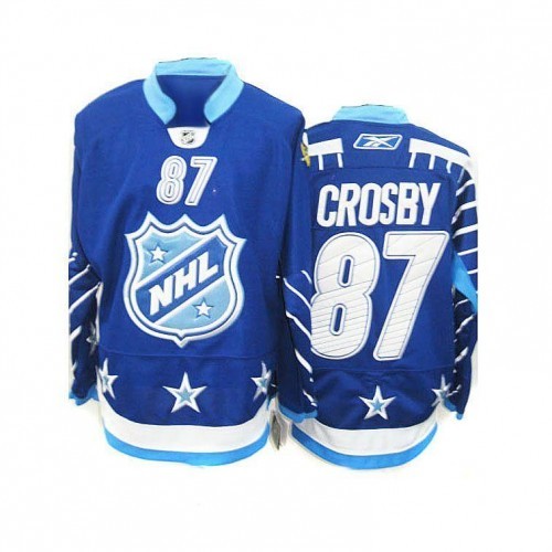 Pittsburgh Penguins NO.87 Sidney Crosby Men's Jersey (Blue Authentic
