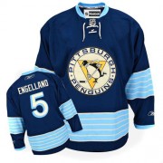 Reebok Pittsburgh Penguins NO.5 Deryk Engelland Men's Jersey (Navy Blue Premier New Third Winter Classic Vintage)