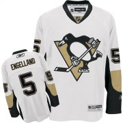 Reebok Pittsburgh Penguins NO.5 Deryk Engelland Men's Jersey (White Authentic Away)