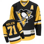 CCM Pittsburgh Penguins NO.71 Evgeni Malkin Men's Jersey (Black Authentic Throwback)