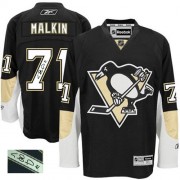 Reebok Pittsburgh Penguins NO.71 Evgeni Malkin Men's Jersey (Black Authentic Home Autographed)