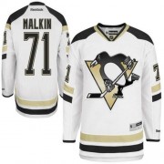 Reebok Pittsburgh Penguins NO.71 Evgeni Malkin Men's Jersey (White Authentic 2014 Stadium Series)