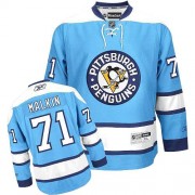 Reebok Pittsburgh Penguins NO.71 Evgeni Malkin Youth Jersey (Light Blue Premier Third)