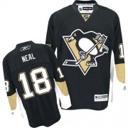 Reebok Pittsburgh Penguins NO.18 James Neal Men's Jersey (Black Authentic Home)