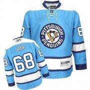 Reebok Pittsburgh Penguins NO.68 Jaromir Jagr Men's Jersey (Light Blue Authentic Third)