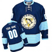 Reebok Pittsburgh Penguins Men's Navy Blue Premier New Third Winter Classic Vintage Customized Jersey