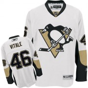 Reebok Pittsburgh Penguins NO.46 Joe Vitale Men's Jersey (White Authentic Away)