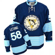 Reebok Pittsburgh Penguins NO.58 Kris Letang Men's Jersey (Navy Blue Authentic New Third Winter Classic Vintage)