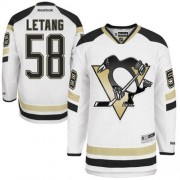 Reebok Pittsburgh Penguins NO.58 Kris Letang Men's Jersey (White Premier 2014 Stadium Series)
