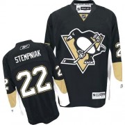 Reebok Pittsburgh Penguins NO.22 Lee Stempniak Men's Jersey (Black Authentic Home)