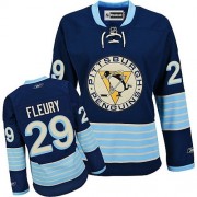 Reebok Pittsburgh Penguins NO.29 Marc-Andre Fleury Women's Jersey (Navy Blue Authentic New Third Winter Classic Vintage)