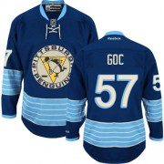 Reebok Pittsburgh Penguins NO.57 Marcel Goc Men's Jersey (Navy Blue Premier Third Vintage)