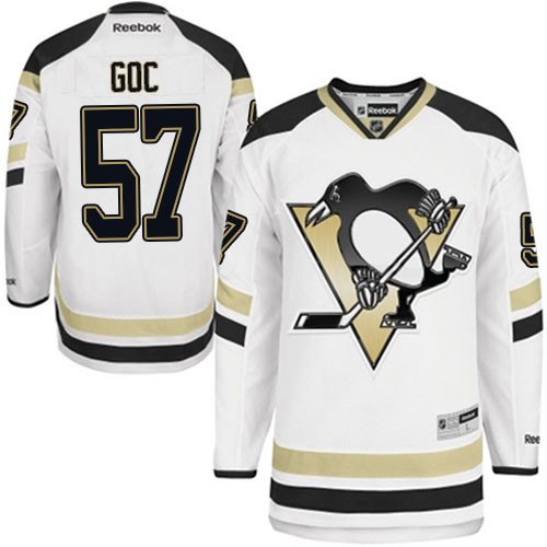 Reebok Pittsburgh Penguins NO.57 Marcel Goc Men's Jersey (White Premier 2014 Stadium Series)