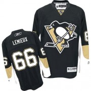 Reebok Pittsburgh Penguins NO.66 Mario Lemieux Men's Jersey (Black Premier Home)