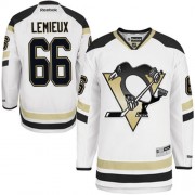 Reebok Pittsburgh Penguins NO.66 Mario Lemieux Men's Jersey (White Premier 2014 Stadium Series)