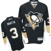 Reebok Pittsburgh Penguins NO.3 Olli Maatta Men's Jersey (Black Authentic Home)