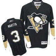 Reebok Pittsburgh Penguins NO.3 Olli Maatta Men's Jersey (Black Premier Home)