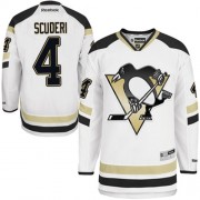 Reebok Pittsburgh Penguins NO.4 Rob Scuderi Men's Jersey (White Authentic 2014 Stadium Series)