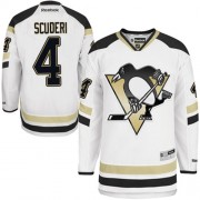 Reebok Pittsburgh Penguins NO.4 Rob Scuderi Men's Jersey (White Premier 2014 Stadium Series)