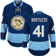 Reebok Pittsburgh Penguins NO.41 Robert Bortuzzo Men's Jersey (Navy Blue Premier Third Vintage)