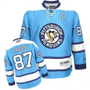 Reebok Pittsburgh Penguins NO.87 Sidney Crosby Men's Jersey (Light Blue Premier Third)