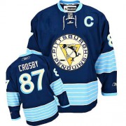 Reebok Pittsburgh Penguins NO.87 Sidney Crosby Men's Jersey (Navy Blue Premier New Third Winter Classic Vintage)