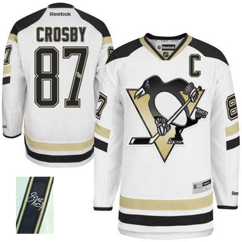 Reebok Pittsburgh Penguins NO.87 Sidney Crosby Men's Jersey (White Authentic 2014 Stadium Series Autographed) Reebok Pittsburgh Penguins NO.87 Sidney Crosby Men's Jersey (White Authentic 2014 Stadium Series Autographed)