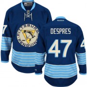 Reebok Pittsburgh Penguins NO.47 Simon Despres Men's Jersey (Navy Blue Authentic Third Vintage)