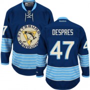 Reebok Pittsburgh Penguins NO.47 Simon Despres Men's Jersey (Navy Blue Premier Third Vintage)