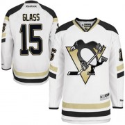Reebok Pittsburgh Penguins NO.15 Tanner Glass Men's Jersey (White Authentic 2014 Stadium Series)