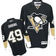 Reebok Pittsburgh Penguins NO.49 Brian Gibbons Men's Jersey (Black Premier Home)