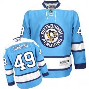 Reebok Pittsburgh Penguins NO.49 Brian Gibbons Men's Jersey (Light Blue Authentic Third)