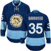 Reebok Pittsburgh Penguins NO.35 Tom Barrasso Men's Jersey (Navy Blue Premier New Third Winter Classic Vintage)