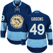 Reebok Pittsburgh Penguins NO.49 Brian Gibbons Men's Jersey (Navy Blue Premier Third Vintage)