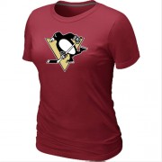 Pittsburgh Penguins Women's Team Logo Short Sleeve T-Shirt - Red