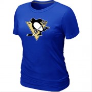 Pittsburgh Penguins Women's Team Logo Short Sleeve T-Shirt - Blue