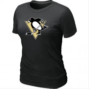 Pittsburgh Penguins Women's Team Logo Short Sleeve T-Shirt - Black
