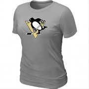 Pittsburgh Penguins Women's Team Logo Short Sleeve T-Shirt - light Blue