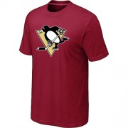 Pittsburgh Penguins Mens Team Logo Short Sleeve T-Shirt - Red