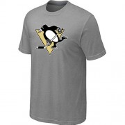 Pittsburgh Penguins Mens Team Logo Short Sleeve T-Shirt - light Grey