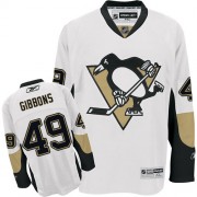 Reebok Pittsburgh Penguins NO.49 Brian Gibbons Men's Jersey (White Authentic Away)