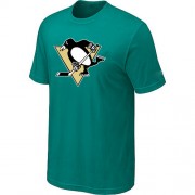 Pittsburgh Penguins Mens Team Logo Short Sleeve T-Shirt - Green
