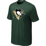 Pittsburgh Penguins Mens Team Logo Short Sleeve T-Shirt - Dark Green