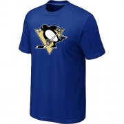 Pittsburgh Penguins Mens Team Logo Short Sleeve T-Shirt - Blue