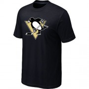 Pittsburgh Penguins Mens Team Logo Short Sleeve T-Shirt - Black