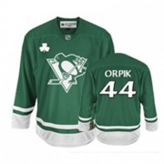 Reebok Pittsburgh Penguins NO.44 Brooks Orpik Men's Jersey (Green Authentic St Patty's Day)