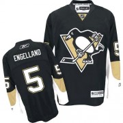 Reebok Pittsburgh Penguins NO.5 Deryk Engelland Men's Jersey (Black Authentic Home)