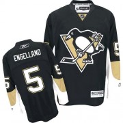 Reebok Pittsburgh Penguins NO.5 Deryk Engelland Men's Jersey (Black Premier Home)